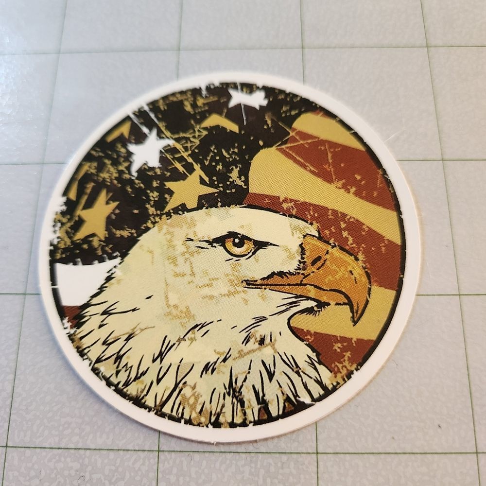 10/$10 Sticker Eagle American Flag USA Patriotic